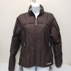 Cloudveil Womens Down Puffer Jacket Coat Brown Size Medium